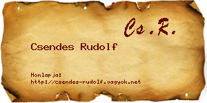 Csendes Rudolf névjegykártya